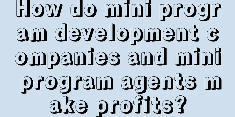 How do mini program development companies and mini program agents make profits?