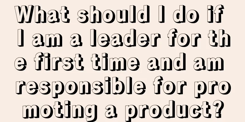 What should I do if I am a leader for the first time and am responsible for promoting a product?