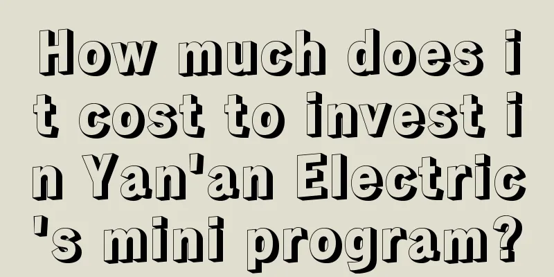 How much does it cost to invest in Yan'an Electric's mini program?