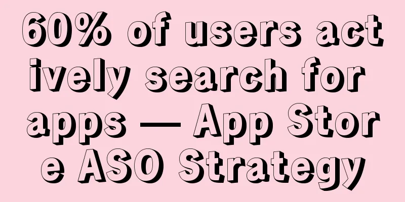 60% of users actively search for apps — App Store ASO Strategy