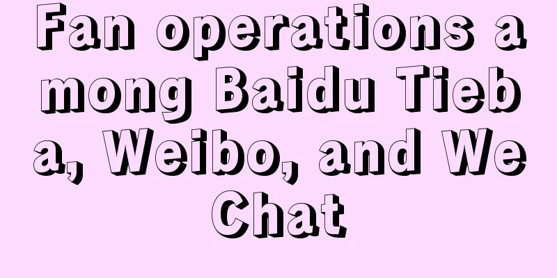 Fan operations among Baidu Tieba, Weibo, and WeChat