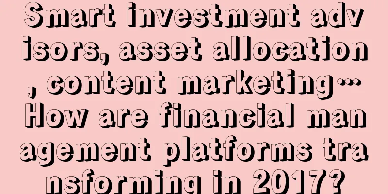 Smart investment advisors, asset allocation, content marketing…How are financial management platforms transforming in 2017?