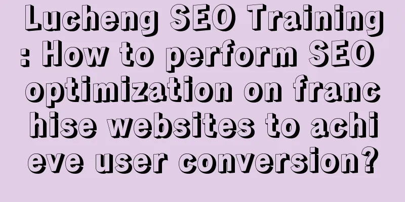 Lucheng SEO Training: How to perform SEO optimization on franchise websites to achieve user conversion?