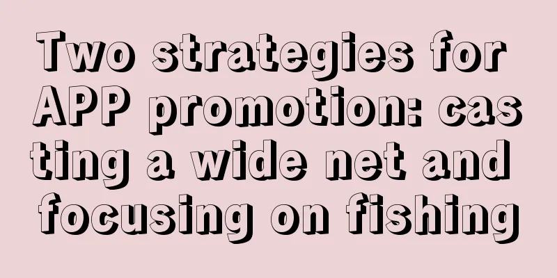 Two strategies for APP promotion: casting a wide net and focusing on fishing