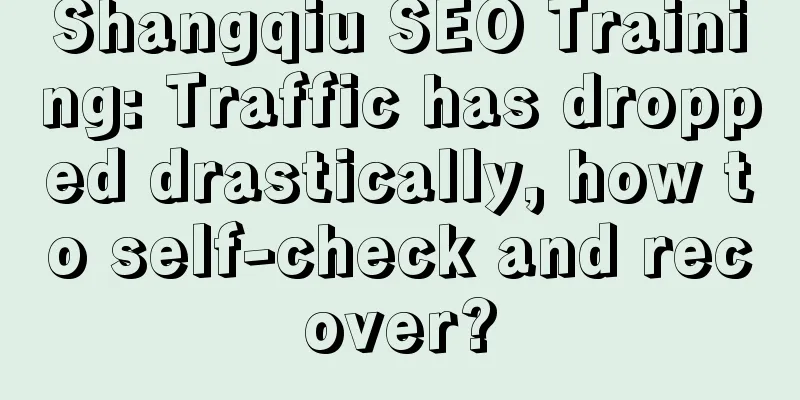 Shangqiu SEO Training: Traffic has dropped drastically, how to self-check and recover?