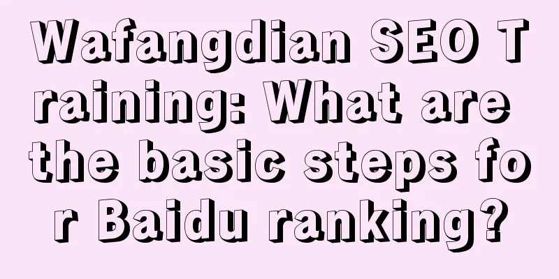 Wafangdian SEO Training: What are the basic steps for Baidu ranking?