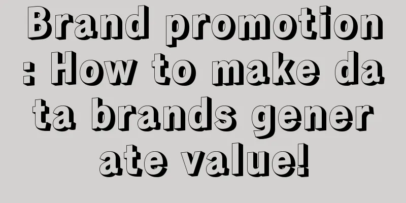 Brand promotion: How to make data brands generate value!