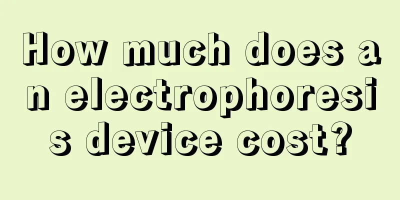 How much does an electrophoresis device cost?