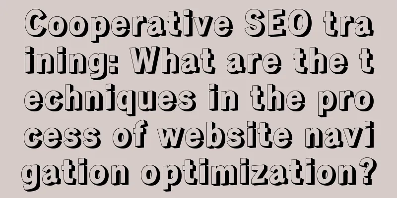 Cooperative SEO training: What are the techniques in the process of website navigation optimization?