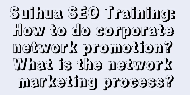 Suihua SEO Training: How to do corporate network promotion? What is the network marketing process?