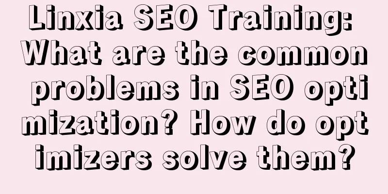 Linxia SEO Training: What are the common problems in SEO optimization? How do optimizers solve them?