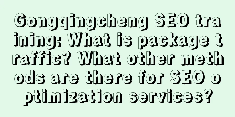 Gongqingcheng SEO training: What is package traffic? What other methods are there for SEO optimization services?