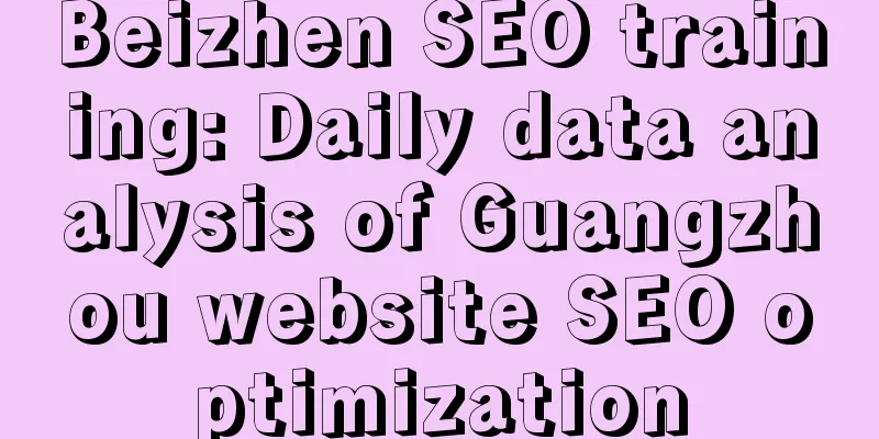 Beizhen SEO training: Daily data analysis of Guangzhou website SEO optimization