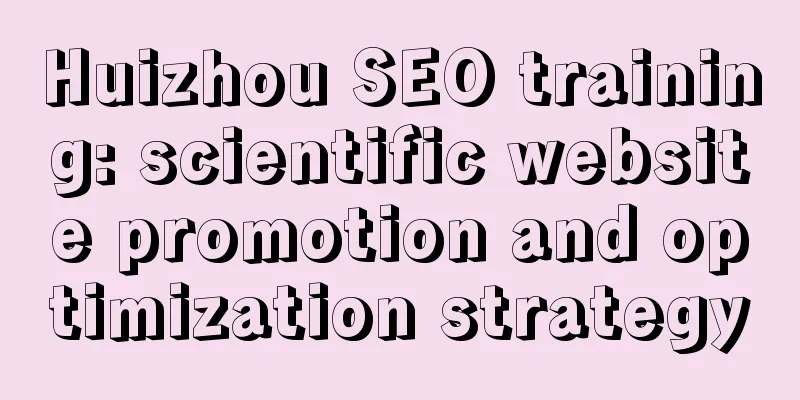 Huizhou SEO training: scientific website promotion and optimization strategy