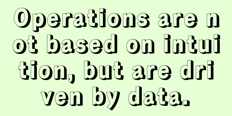 Operations are not based on intuition, but are driven by data.