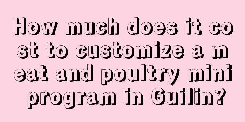 How much does it cost to customize a meat and poultry mini program in Guilin?