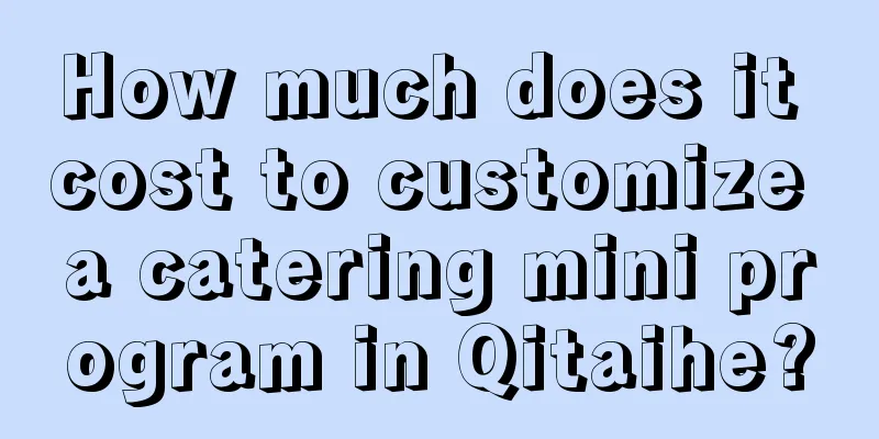 How much does it cost to customize a catering mini program in Qitaihe?