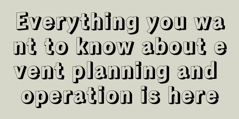 Everything you want to know about event planning and operation is here