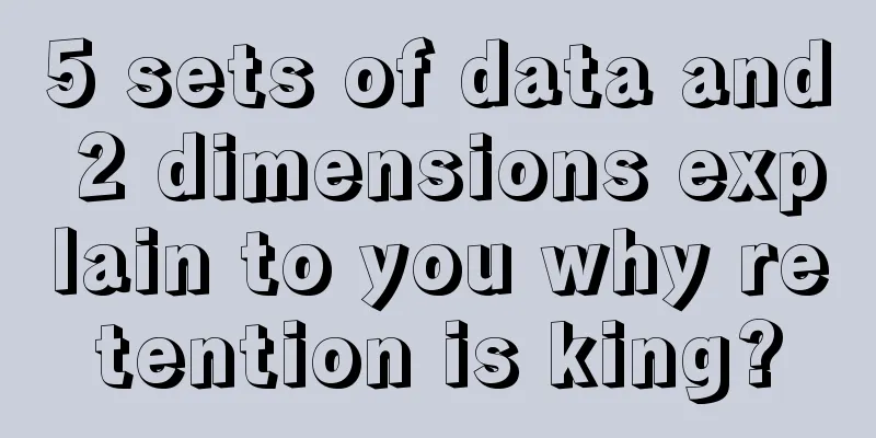 5 sets of data and 2 dimensions explain to you why retention is king?