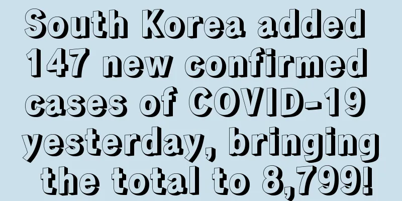 South Korea added 147 new confirmed cases of COVID-19 yesterday, bringing the total to 8,799!