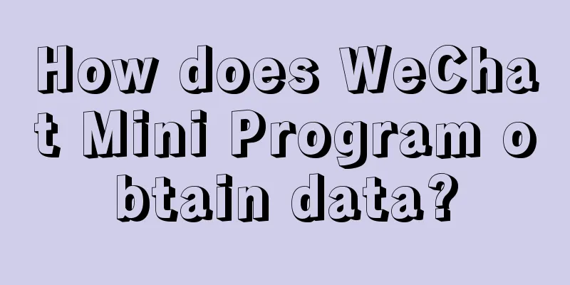 How does WeChat Mini Program obtain data?