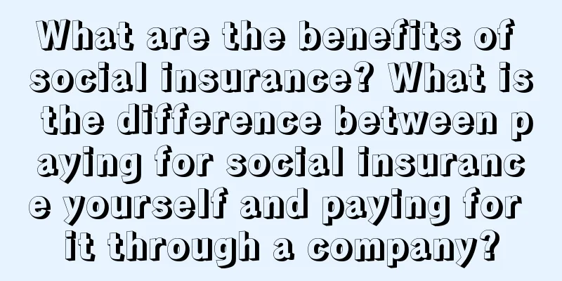 What are the benefits of social insurance? What is the difference between paying for social insurance yourself and paying for it through a company?