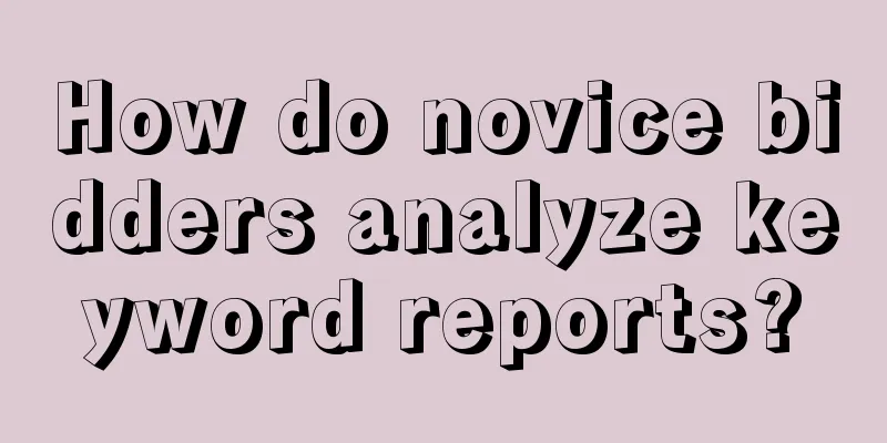 How do novice bidders analyze keyword reports?