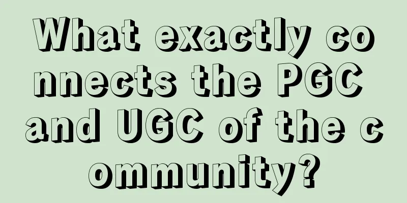 What exactly connects the PGC and UGC of the community?