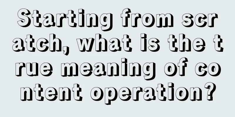 Starting from scratch, what is the true meaning of content operation?