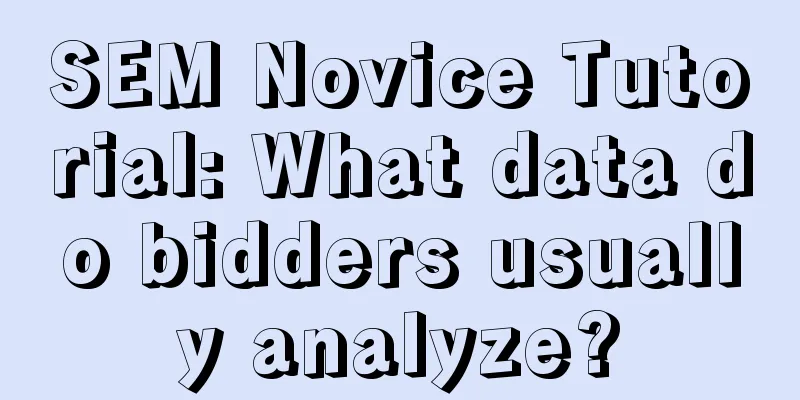 SEM Novice Tutorial: What data do bidders usually analyze?