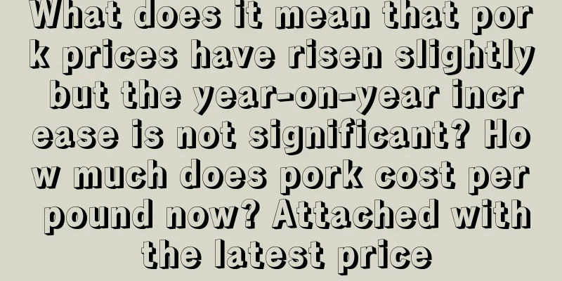 What does it mean that pork prices have risen slightly but the year-on-year increase is not significant? How much does pork cost per pound now? Attached with the latest price