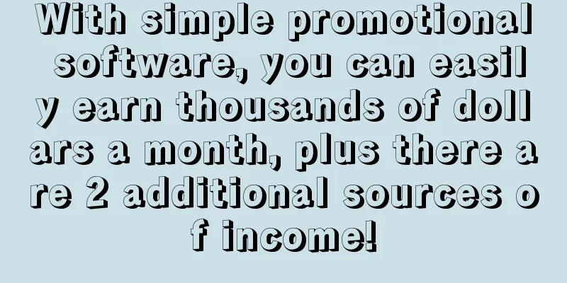 With simple promotional software, you can easily earn thousands of dollars a month, plus there are 2 additional sources of income!