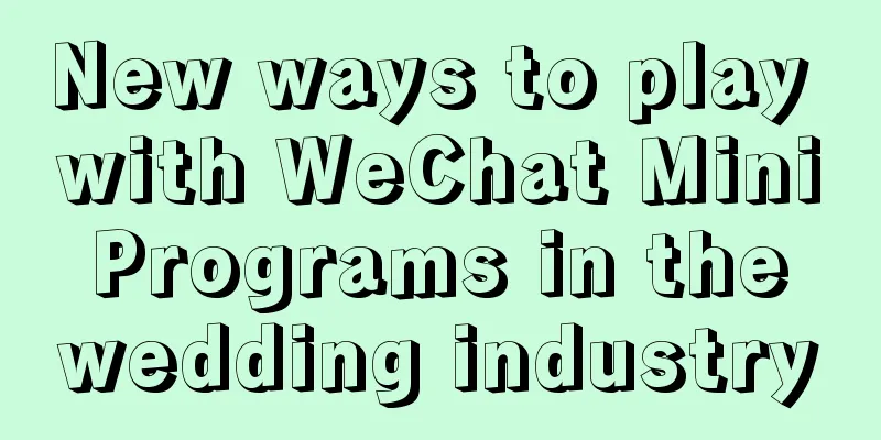 New ways to play with WeChat Mini Programs in the wedding industry