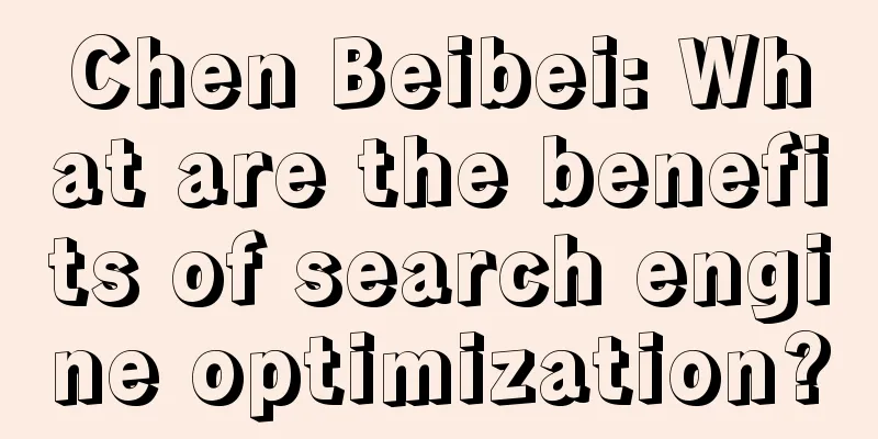 Chen Beibei: What are the benefits of search engine optimization?