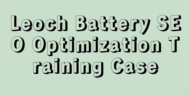 Leoch Battery SEO Optimization Training Case