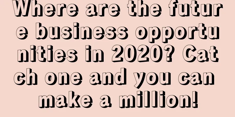 Where are the future business opportunities in 2020? Catch one and you can make a million!