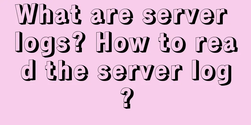 What are server logs? How to read the server log?