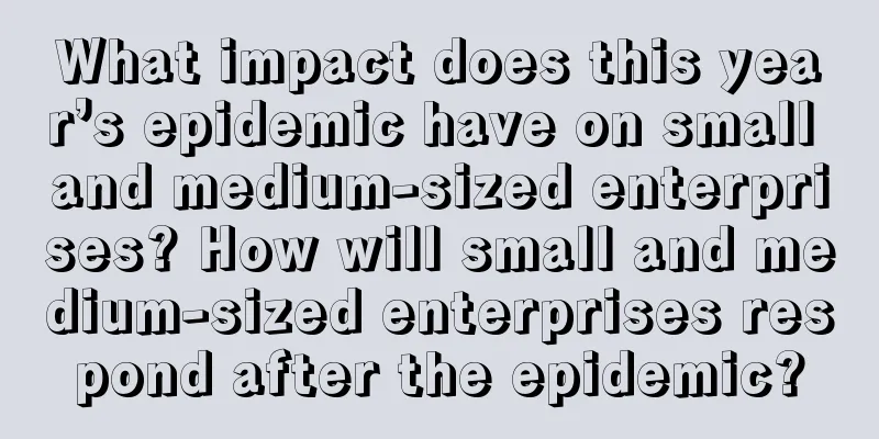 What impact does this year’s epidemic have on small and medium-sized enterprises? How will small and medium-sized enterprises respond after the epidemic?