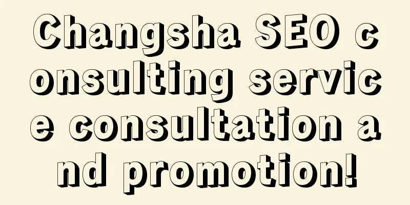 Changsha SEO consulting service consultation and promotion!