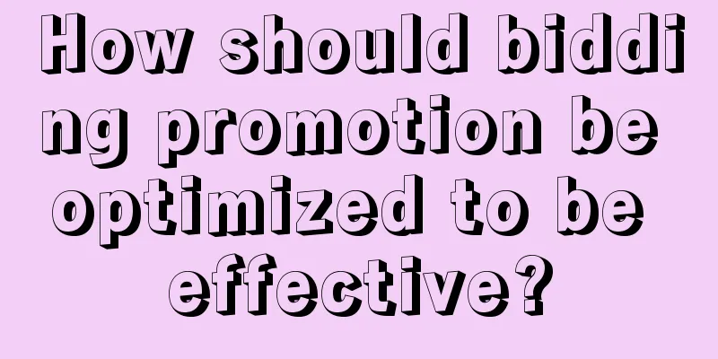 How should bidding promotion be optimized to be effective?