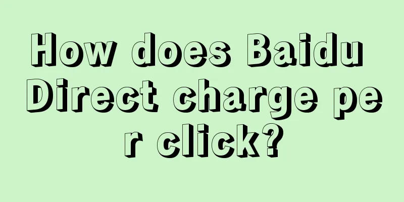 How does Baidu Direct charge per click?