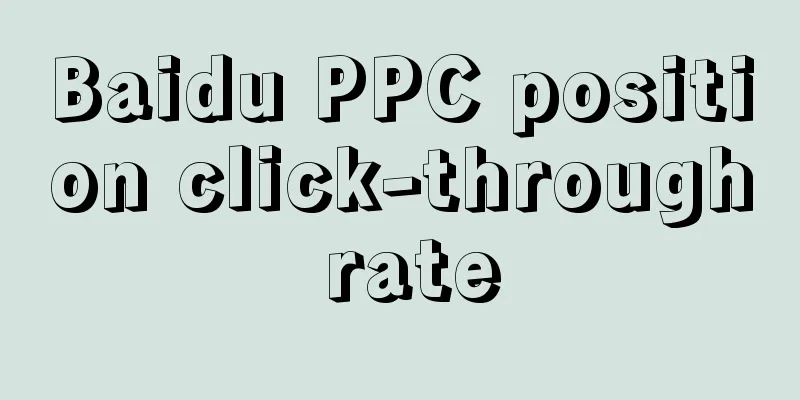 Baidu PPC position click-through rate