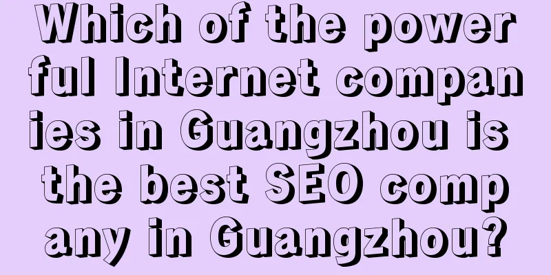 Which of the powerful Internet companies in Guangzhou is the best SEO company in Guangzhou?