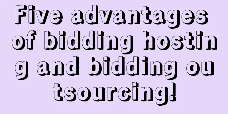 Five advantages of bidding hosting and bidding outsourcing!