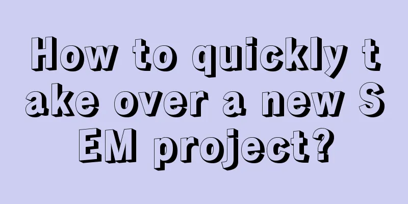 How to quickly take over a new SEM project?