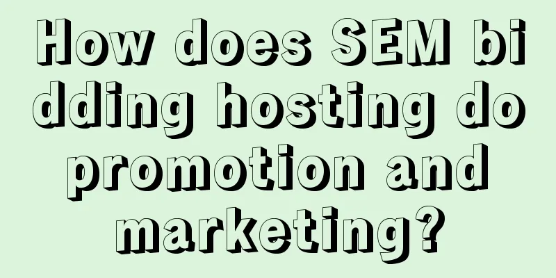 How does SEM bidding hosting do promotion and marketing?