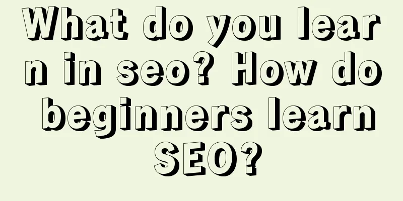 What do you learn in seo? How do beginners learn SEO?