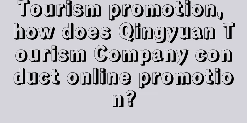 Tourism promotion, how does Qingyuan Tourism Company conduct online promotion?