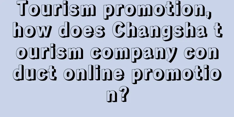 Tourism promotion, how does Changsha tourism company conduct online promotion?