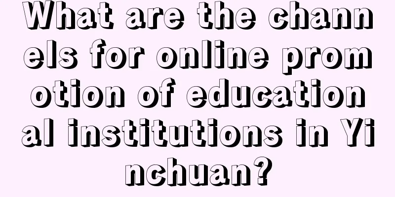 What are the channels for online promotion of educational institutions in Yinchuan?